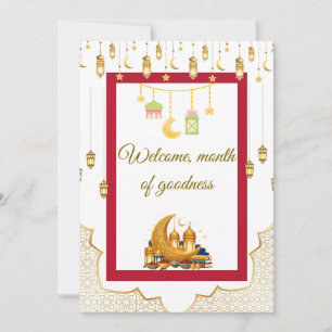 Cartão de Boas Festas Ramadan Kareem com Desenho I