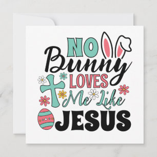 Cartão de Boas Festas Sem Coelho Me Ama Como Jesus