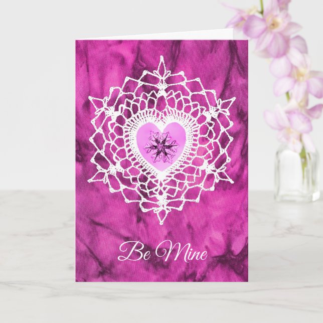 Cartão de Boas Festas Snowcatcher Amore Heartflake (Orquídea)