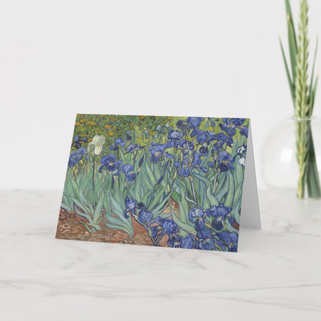 Cartão de Boas Festas Vincent van Gogh  ( Íris ) (Frente)