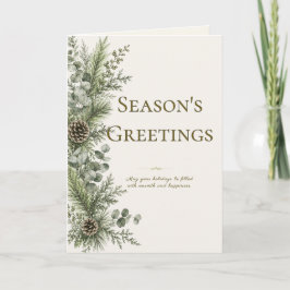 Cartão de Boas Festas | Winter Botanica Elegante