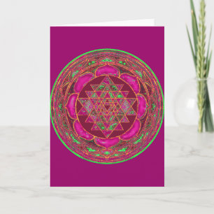Cartão de boas-vindas a Sri Lakshmi Yantra Mandala