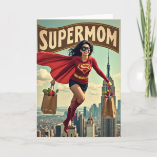 Cartão de Boas-Vindas à Supermãe Incrível