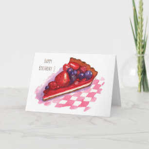 Cartão de boas-vindas à torta de berry
