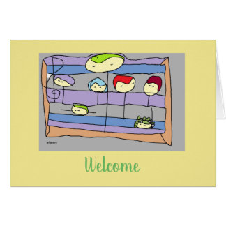 Cartão Dê boas-vindas a um colega de trabalho novo com o