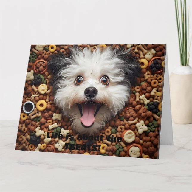 Cartão de Boas Vindas A Vida é Sobre os Agrados (Frente)