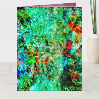 Cartão de Boas-Vindas Abstrato Azul Pacífico Dobra