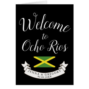 Cartão Dê boas-vindas ao costume do casamento do destino