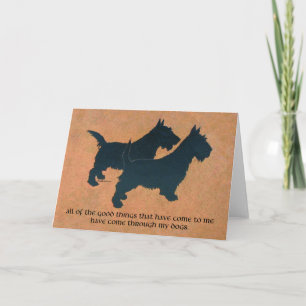 Cartão de Boas-vindas ao Scottish Terrier