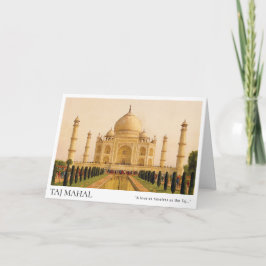 Cartão de Boas Vindas ao Taj Mahal Agra | Citação