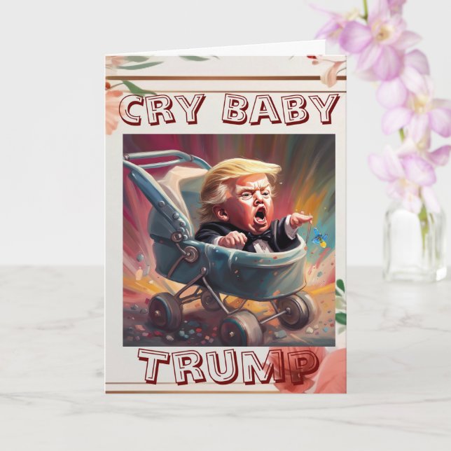 Cartão de Boas Vindas Chora Bebê Trump (Orquídea)