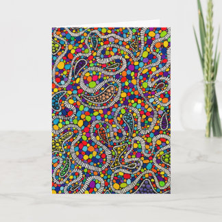 Cartão de Boas Vindas com Design de Arte Abstrata 