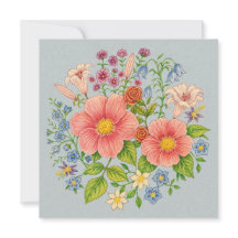 Cartão de Boas-Vindas com Flores Silvestres Person