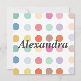 Cartão de Boas-vindas com Padrão de Pontos Multico