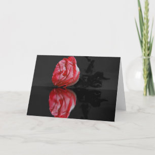 Cartão de Boas Vindas com Rosa na Água