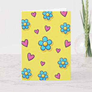 Cartão de Boas-Vindas Coração de Flor Amor