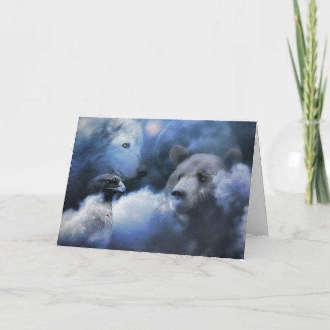 Cartão de boas-vindas da época do Lobo Urso e da Á (Frente)