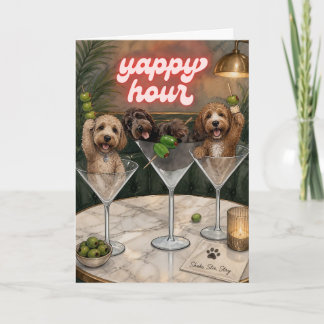 Cartão de Boas Vindas da Hora do Cachorro Feliz co