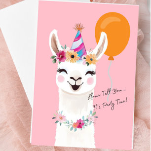 Cartão de Boas-Vindas da Llama “Llama Diz a Você…”