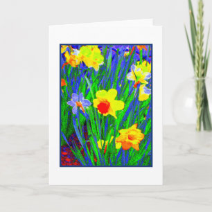 Cartão de Boas Vindas 'Daffodils' em Branco