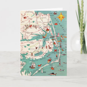 Cartão de Boas Vindas das Praias dos Outer Banks