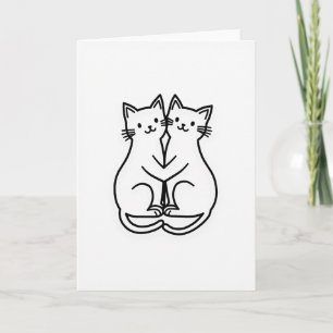 Cartão de Boas-Vindas de Amor de Gatos