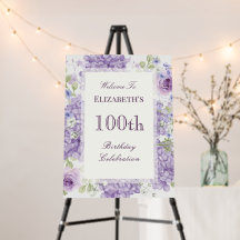 Cartão de Boas-Vindas de Aniversário de 100 Anos c
