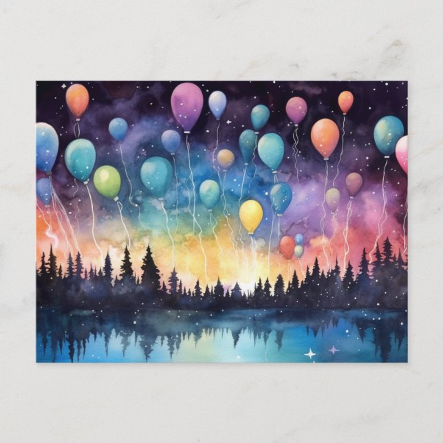 Cartão de Boas Vindas de Aniversário de Lago Estét (Frente)