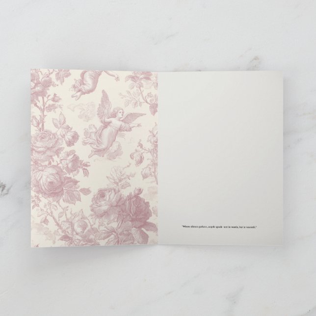 Cartão de Boas-vindas de Anjo de Notas Celestiais (Interior)