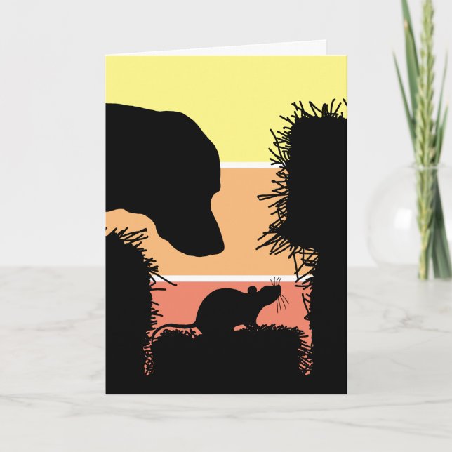 Cartão de Boas Vindas de Caça no Celeiro para Cães (Frente)