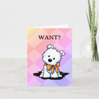 Cartão de Boas-Vindas de Cachorrinho Westie KiniAr
