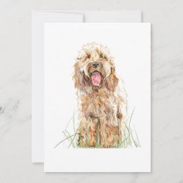 Cartão de Boas-Vindas de Cachorro Cockapoo – Arte 
