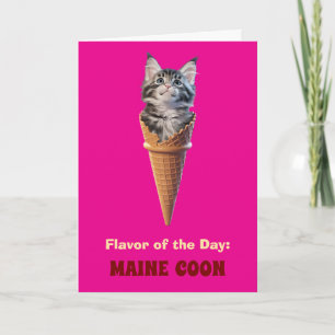 Cartão de Boas-Vindas de Cone Maine Coon Fofo