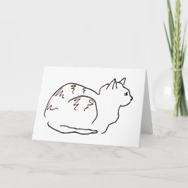 Cartão de Boas Vindas de Gato Listrado Desenho de 