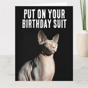 Cartão de Boas Vindas de Gato SPHYNX Sem Pelo engr