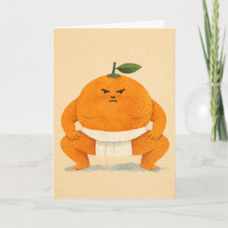 Cartão de Boas Vindas de Laranja Sumo