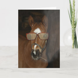 Cartão de Boas Vindas de Potro de Cavalo Humorísti