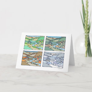 Cartão de boas-vindas de quatro estações