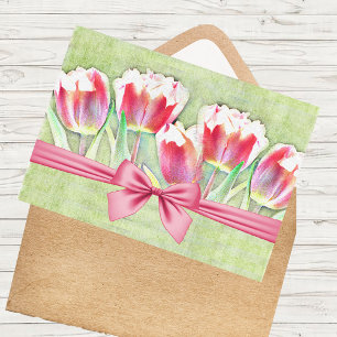 Cartão de Boas Vindas de Tulipas da Primavera Boni
