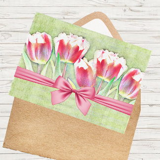 Cartão de Boas Vindas de Tulipas da Primavera Boni