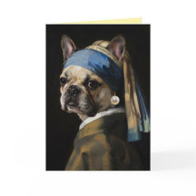 Cartão de Boas-Vindas do Bulldog Francês com uma P