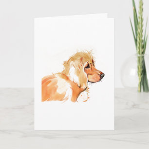 Cartão de Boas-Vindas do Cocker Spaniel, Aquarela