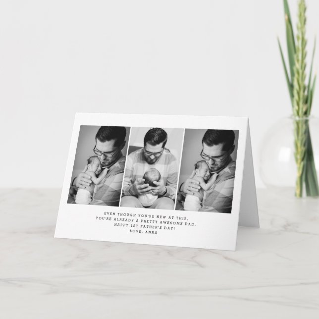 Cartão de Boas-vindas do Dia dos Pais dobrado (Frente)