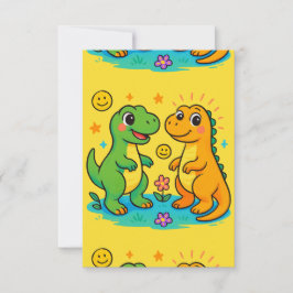 Cartão de Boas-Vindas do Dino Bebê