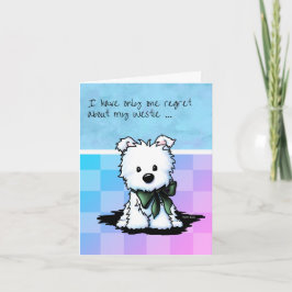 Cartão de Boas-Vindas do Filhote Westie KiniArt