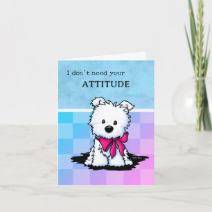 Cartão de Boas-Vindas do Filhote Westie KiniArt
