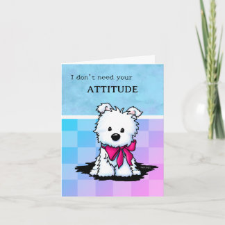 Cartão de Boas-Vindas do Filhote Westie KiniArt