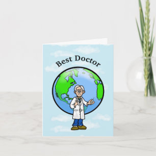 Cartão de Boas-Vindas do Melhor Médico Homem de Ca