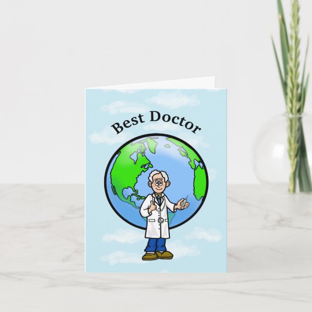 Cartão de Boas-Vindas do Melhor Médico Homem de Ca (Frente)