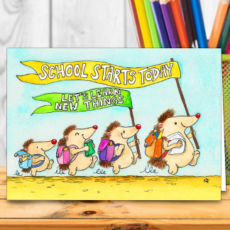 Cartão de Boas-vindas do primeiro dia de aula por